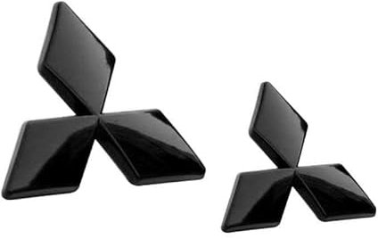 Auto Emblem, für Mitsubishi Outlander 2016-2021 (Front + Rear) Front Motorhaube/Heckkoffer Abzeichen Heckklappen Logo Auto-Emblem-Aufkleber,B