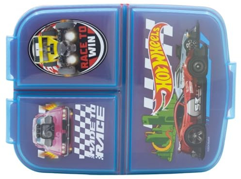 OM SUPPLIES Mario Kart Wiederverwendbare Sandwich-Lunchbox, 3 Multi-Fächer, Kinder, Schule