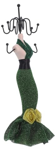 CAXUSD Manichino per Collane e Portagioielli in Resina Verde Design Multifunzionale Raffinato per Decorazione Casa e Regalo Donna