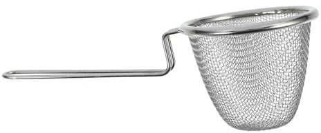 CHICAMPERA Colino Inossidabile Con Manico Scolapasta Rete Fine Per Pasta e Alimenti Utensile Versatile Per Frittura e Fondue Resistente e Durevole
