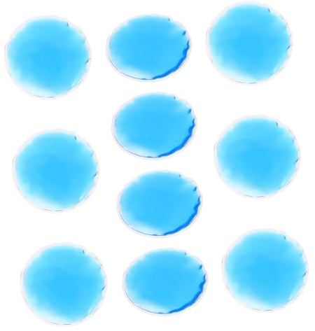 LRXIYODE 10 Stück Teiliges Runde PVC Gel Kühl und Warmkompresse Augenpads Wiederverwendbar zur Linderung von Augenringen Schwellungen und Kopfschmerzen Hautfreundlich für Empfindliche Haut