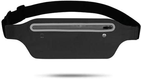 liuchanghe Laufgürtel für Handy, Lauftasche Jogging, Wasserdicht Sportgürtel Hüfttasche für Joggen, Laufen, Sport, Fitness (Schwarz)
