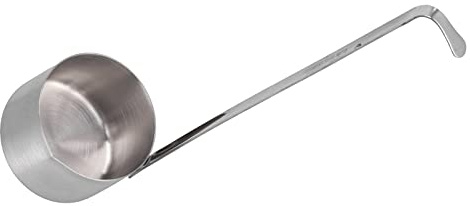 RASTKY Cuchara de Acero Inoxidable con Diseño de Pico Vertedor, Cuchara Medidora para Verter Cerveza, Cocina, Cucharón de Fondo Plano (Extracto de vino 304 250ML)