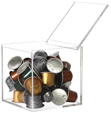 Acryl Vitrine Hobby-Vitrinen mit Extra Stärke von 4,5 mm, Nahtlose Transparente Aufbewahrungs-Staubschutzhaube für Große Parfüms, Spielzeug, Bücher, Schuhe(10x10x10 cm/4x4x4 in)