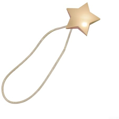 Porta tende magnetico decorativo a forma di stella per casa ufficio spazio con design moderno in stile europeo (oro rosa)