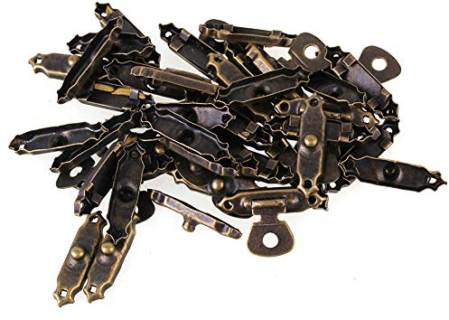 Yibuy 20pcs Mini Jewelry Chest Box Buckles Toggle Hasp Iron Latch Catch Clasp Bronzy