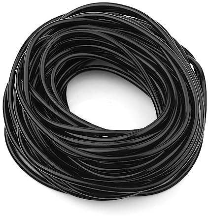 Tubería de riego por goteo, manguera de riego de PVC, 7 mm exterior 4 mm de diámetro interno, tubería flexible de distribución de riego por goteo para agricultura industrial (20 m)