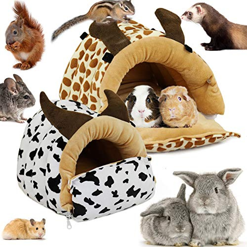 LeerKing Casa Invernale per Piccoli Animali Cuccia per Criceto Peluche Grotta Calda Morbida per Amaca Furetto Cincillà Letto Porcellini d'india Cervo L