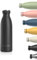 LARS NYSØM Edelstahl Trinkflasche 350ml, 500ml, 750ml, 1L, 1 5 liter | Thermosflasche Kohlensäure geeignet | Auslaufsichere Wasserflasche für Sport, Outdoor, Schule (Carbon Black, 500ml)