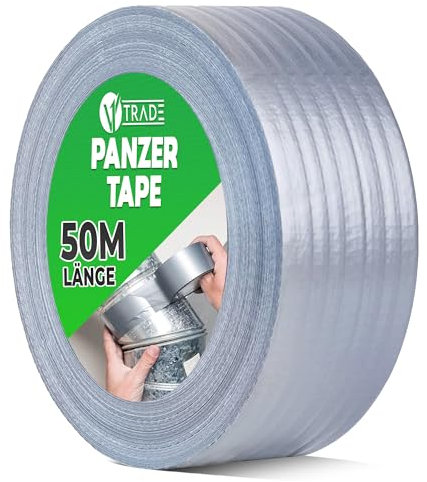 V1 TRADE Nastro Sigillante Impermeabile 48 mm x 50 m - Nastro Telato Americano per Riparazioni - Duct Tape Resistente alle alte Temperature