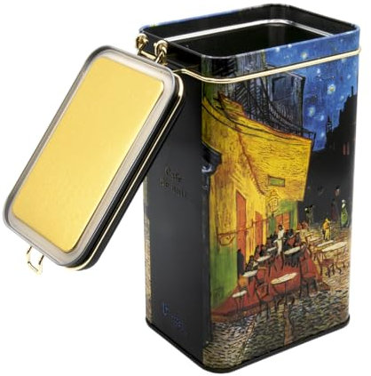 Fridolin Van Gogh: Cafe de Nuit 19403 - Barattolo per caffè in metallo con chiusura a leva, volume ca. 1,4 litri