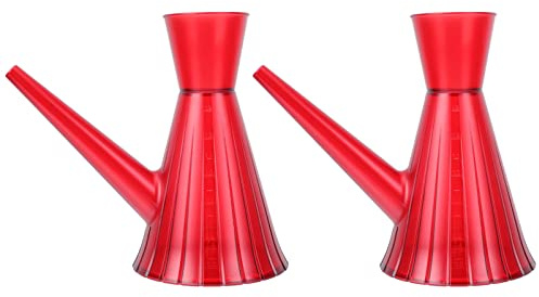 Arrosoir de jardin – 2 pièces d'eau décorative colorée for plantes d'intérieur, grande fleur rouge, arrosoir d'intérieur, petit utile for l'extérieur, longue plante en L, fleurs en pot avec capacité d