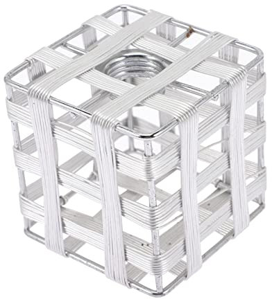 Veemoon Pantalla De Lámpara Pequeña De Aluminio Tejida Cubierta De Luz Interior Para Hogar Compatible Base G9 Diseño Moderno Industrial Uso Sala, Hotel y Estudio 1 Unidad
