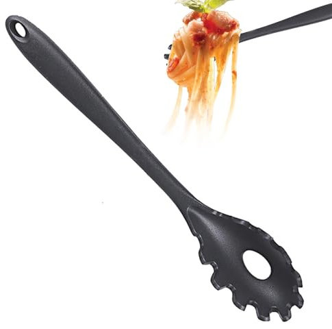 Cuillère À Spaghettis - Fourchettes À Pâtes En Silicone Résistant À La Chaleur, Cuillère À Nouilles Avec Œillet De Suspension, Résistant Aux Hautes Températures