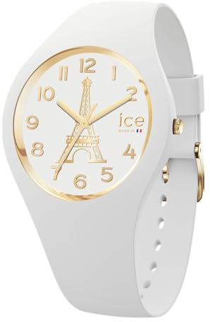 ICE-WATCH - Ice cocorico Eiffel Tower White - Weiße Damenuhr mit Silikonarmband - 023248 (Small)
