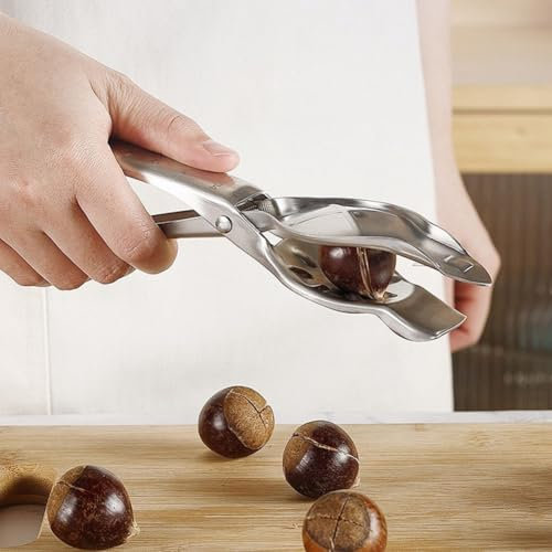Pinze per castagne, schiaccianoci fai da te, resistente, con manico antiscivolo, in acciaio inox, strumento per tutti i tipi di dadi, strumenti per la casa