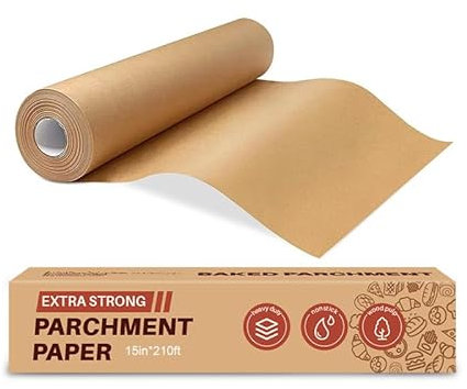 Rollo de papel de pergamino para hornear, 38 cm x 64 m, antiadherente, resistente a la grasa, papel de pergamino para cocinar