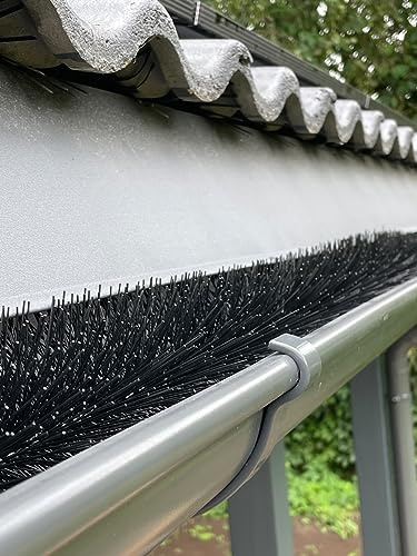Forega - Spazzola per grondaia, 10-30m, 120cm, Ø15 cm, Protezione Contro Le martore, 10-25 Pezzi. Un Filo zincato/Inox (Protezione di grondaie e pannelli solari, Filo zincato, 28m)