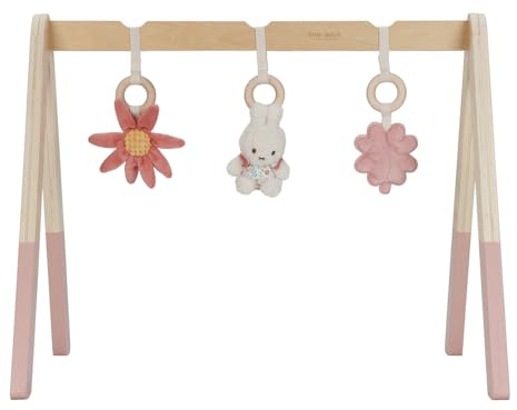 nijntje miffy x Little Dutch Baby Gym Spieltrapez Spielbogen Holz inkl. Anhänger Hase Miffy rosa - Lucky Blossom