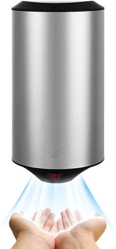 CSYQPDMBDL Asciugamani Elettrico, Asciugamani Automatico, Asciugamani Elettrico ad Alta velocità in Acciaio Inossidabile Commerciale, Volume d'Aria 32L/S, Montaggio a Parete