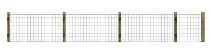 Mesh Fencing by Conka Pets - Small Mesh Fence Panels - Permanent Puppy/Dog/Garden Fencing - for Outdoor Use - Various Sizes - 0.5m High x 5m Long