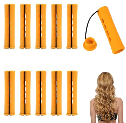 ALLY-MAGIC Set di bigodini permanenti, bigodini per albero dei capelli, aste in plastica permanente, arricciacapelli per capelli naturali lunghi e corti, strumento fai da te E21-JFQ