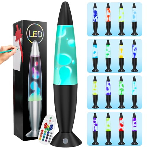 FBSPORT Laval Lampe à lave pour enfants, 17 couleurs changeantes, veilleuse LED, lampe de chevet, décoration d'intérieur relaxante, lampe de salon, lampe de bureau pour adultes, adolescents, enfants