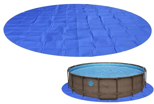 Tappetino per Piscina Rotondo, Tappeto Sotto Piscino, Tappetini per Piscina Fuori Terra, Tappetino Base, Panno di Terra Rotondo Piscino Pieghevole, Protezione del Pavimento della Piscinas