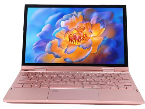 Plyisty Laptop Convertibile Sottile Touchscreen Leggero Vincere 11 Gradi a 360 Gradi Laptop per Professionisti 'Ufficio (Spina Europea)