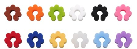 Cupimatch 48-Pack Glass Markers: 12 Color Reusable Silicone Drink Identifiers for Parties, Weddings, BBQ (Easy Wash, Clip-On Charm Tags) - Ideal for Champagne, Beer & Cocktail Cups