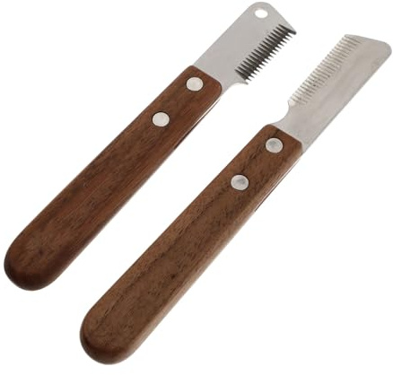DOITOOL 2 Piezas Herramienta para Retirar Subpelo de Mascotas Cepillo Deslanador Ergonómico para Perros y Gatos con Mango Cómodo para Aseo Eficaz