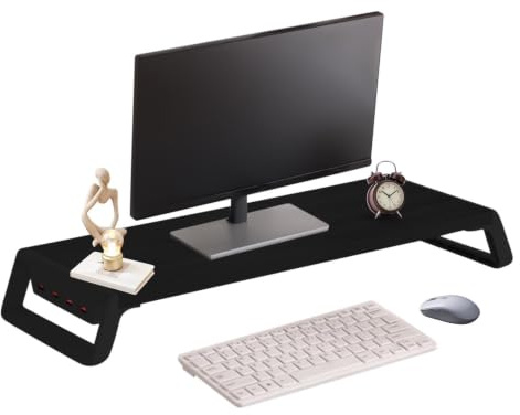 Base Elevadora Organizadora Para Monitor | Organizador De Escritorio Accesorios De Oficina,Soporte Organizador Para Monitor De Madera - Para Oficina, Hogar, Escuela, Universidad, Estudio, Cibercafé