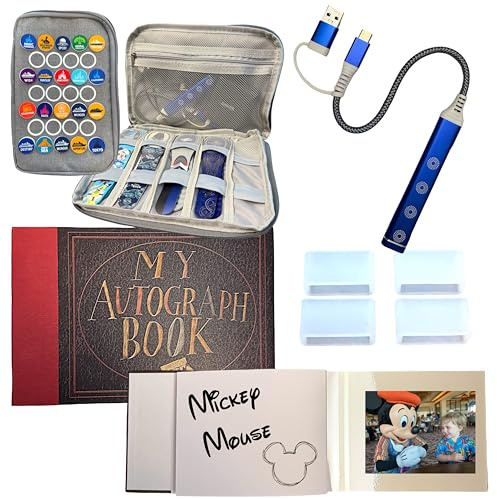 Kaizen Kreations MagicBand Multicharger (with Protectors) & Travel Case and Autograph Book Photo Album Combo