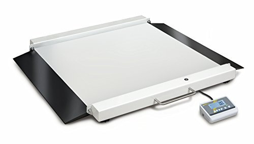 KERN Optics Rollstuhlwaage mit Zwei Integrierten Auffahrrampen, 300 kg Wägebereich, 100 g Ablesbarkeit