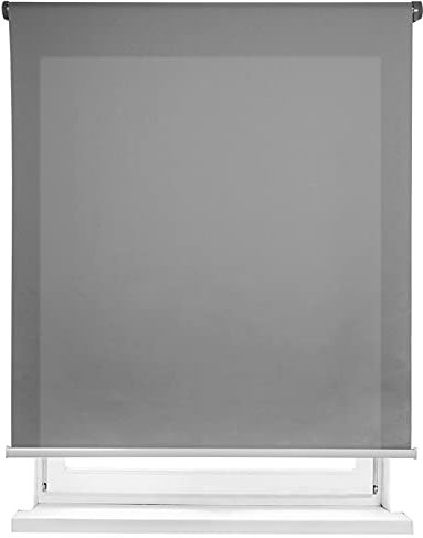 MERCURY TEXTIL-Estor Enrollable translúcido Liso (Gris, 135x180cm)