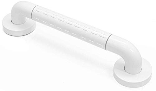 eyepower - Maniglia antiscivolo per vasca da bagno, 30 cm, in acciaio INOX, colore: Bianco
