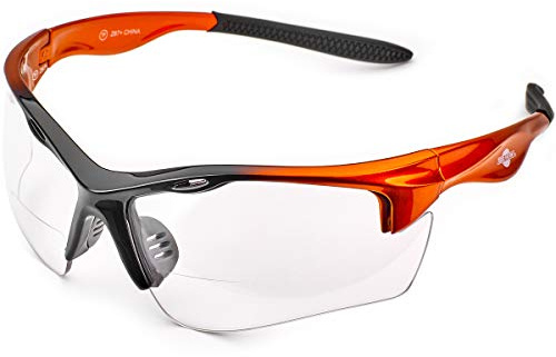 ToolFreak Rebel Bifocal Safety Glasses Rated to UKCA, UKNI, CE EN166, Accessories Included (Clear Lens (+1.5))