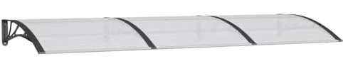 vidaXL Auvent de Porte Noir 300x100 cm Polycarbonate