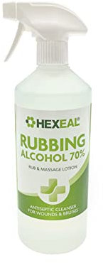 Hexeal 70% Rubbing Alcohol 500ml – 500ml Spray of Lab Grade Isopropyl Alcohol 70% / Isopropanol – Cleaning Fluid, Disinfectant & Solvent for Paint Thinning – Degreaser & Sanitiser
