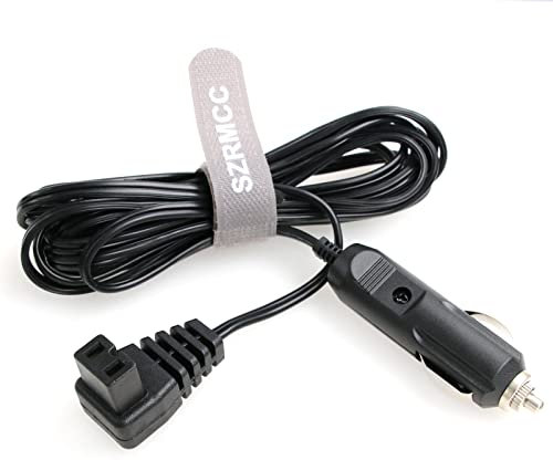 SZRMCC 12V DC Cigarette Lighter Cable 2 Pin Lead Cable Plug Car Cool Box Mini Fridge Replacement Extension Wire for Car Cooler Box Mini Fridge Wagan EL6214 (Right Angle 1.5M)