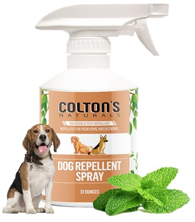 Colton's Naturals Dog Repellent Spray - Keep Dogs Out of Lawn, Garden and Indoor Areas! (32 OZ)– Deters Dogs from Outdoor Areas – Deterrent Outdoor or Indoor 100% Natural Spray