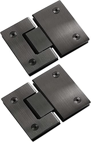 Scharniere für rahmenlose Duschtüren, Robuste Dusch-Glastürscharnier-Torklemme, 2 Glastürscharniere, 180-Grad-Duschtürscharnier, schwere Glastür, Schrank, Vitrine, Tür, Ersatzteile, 304 Edelstahl, 8–1