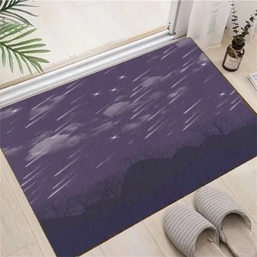 Badezimmerteppich, Badematte Rutschfest, Badteppich, Badvorleger, Duschvorleger, Badematten, Teppich Badezimmer, Bathroom Bath Mat, Badezimmer Teppich, Badematte Stein, Bodenmatte, Feder 60x90cm