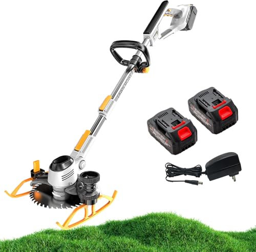 Eastnmythet Tosaerba Elettrico a Spinta Manuale, Wacker per Erbacce a Batteria, Tagliaerba a Batteria, Tagliaerba per Giardino e Cortile Mangiaerbacce