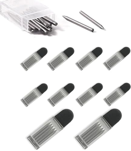 NIYATA 100 Stück Zirkelminen, 2 mm, Nachfüllmine, Zirkel, College, Ersatzminen für Zirkel 2B, Ersatzkern für Kompass 2B