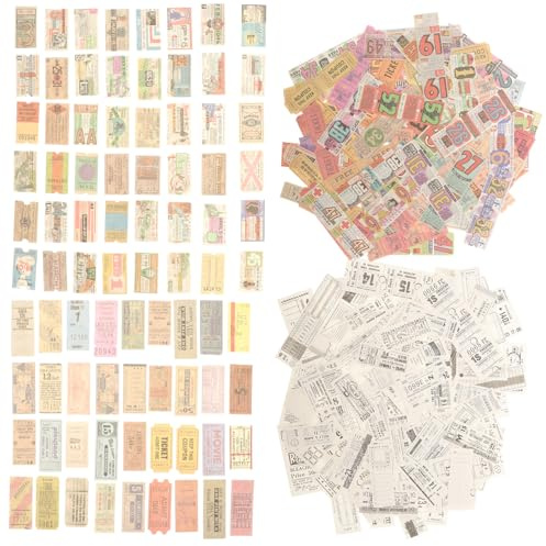 Tofficu 1200pcs Classic Background Papers DIY Material Papers Parchment for Writing Old Looking