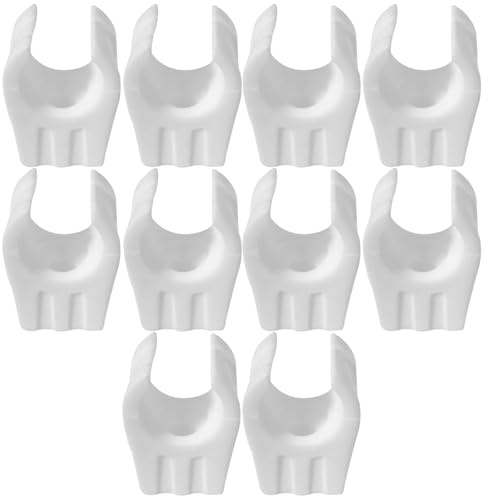Pipe Clips 15mm x 50 Pcs - (5/8 inch) White Plastic Pipe Clips Suitable for Copper Pipe, Pushfit Pipe, PVC Pipe - Pipe Fitting Clamps - Concept4u