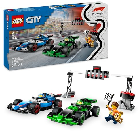 LEGO City F1 startfält med VCARB och Sauber racerbilar Fordonslekset 60474