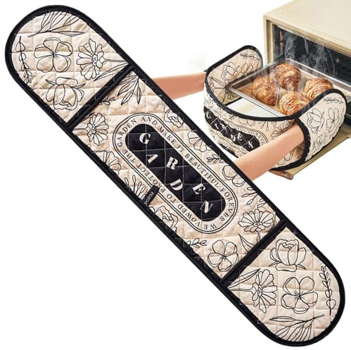 Guanti da forno e presine, guanti da forno doppi resistenti al calore, guanti da forno da cucina, doppio guanto da forno, guanti anti-scottatura, design a lunga durata per gli appassionati di cucina