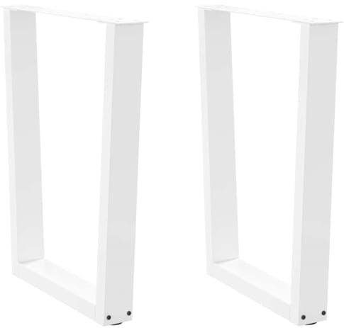 vidaXL Esstisch Beine V-Form 2 Stück Weiß 70x(72-73,3) cm Stahl